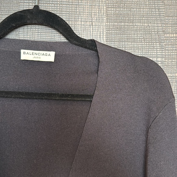 Balenciaga Silk Blend Black Cardigan - Picture 2 of 6